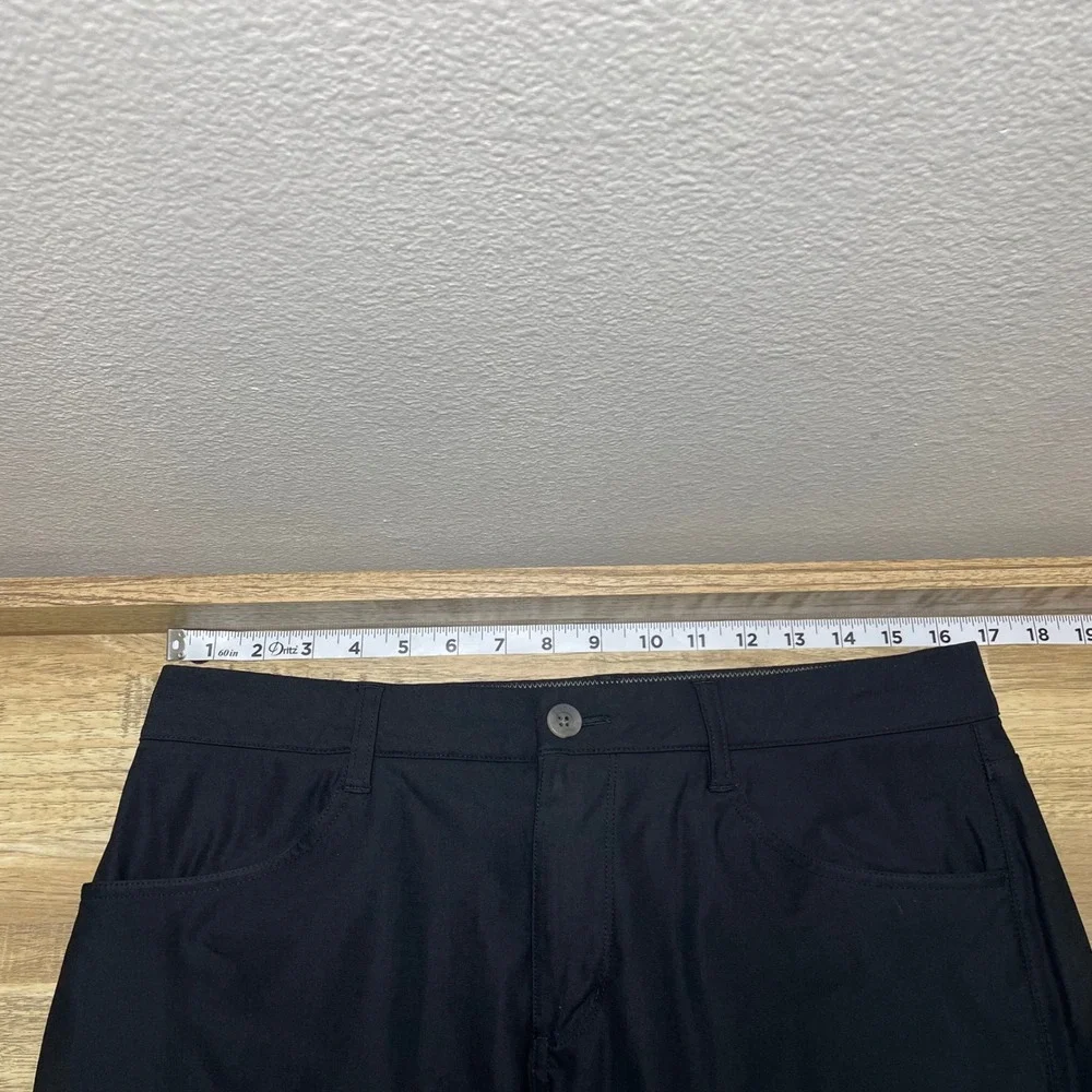 Vuori Mens Meta Pant Black 5-Pocket Technical Chino Stretch Trousers 34 EUC 27